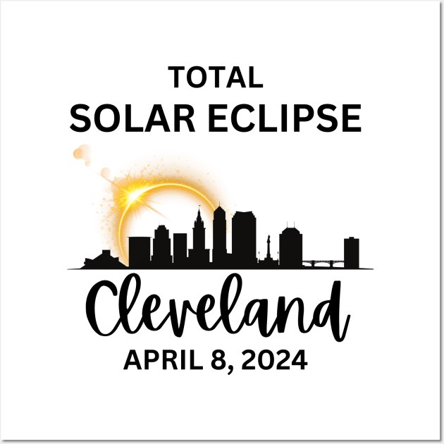 Total Solar Eclipse Cleveland Ohio April 8, 2024 Wall Art by Little Duck Designs